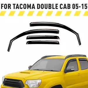 Rain Guards Vent Visors Shade for 05-15 Toyota Tacoma Double Cab In-Channel - Foto 1 di 9