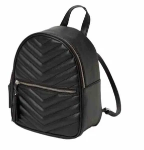 Claire’s Black Quilted Small Backpack New with Tags - Picture 1 of 3