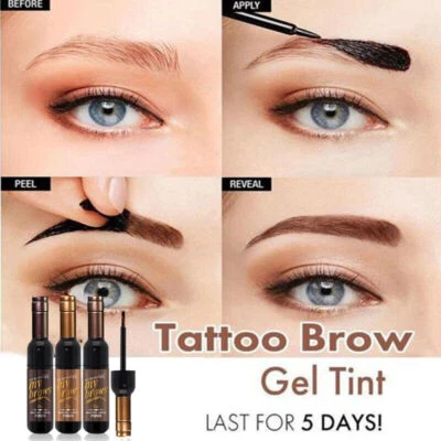 HENNA EYEBROW EYELASH TINT Long Lasting Full Kit Dye Cream Brown Black Graphite - Image 1 of 4