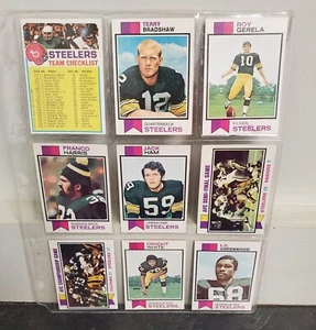 1973 Topps Pittsburgh Steelers Trading Cards 23 Total - Imagen 1 de 6