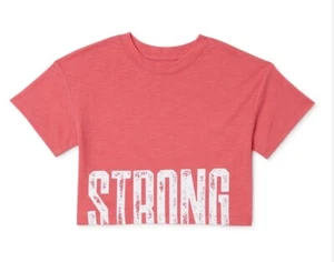 ATHLETIC WORKS Cropped Top Size 14-16 XL Girls Coral STRONG New - Picture 1 of 5