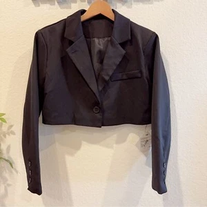Chaqueta Blazer J.ING Negra Recortada Prendas de abrigo Nueva con Etiquetas Mujer Talla S - Imagen 1 de 6