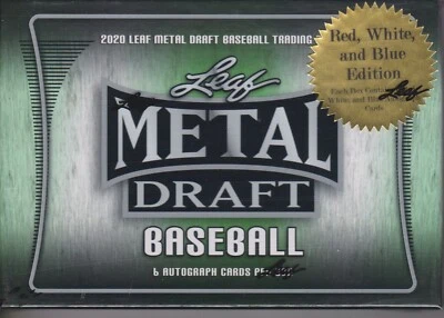 2020 Leaf Metal Draft Red, White & Blue Baseball Box - Image 1 of 3