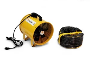 Portable 1/2 HP Cylinder Fan with 25ft Vinyl Duct Hose (12in Diameter) - Picture 1 of 8
