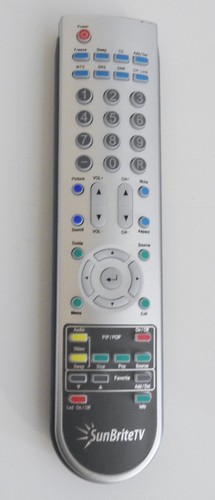 SUNBRITE TV REMOTE CONTROL HOF07D547GPD6 070512 00801 SILVER OEM ...