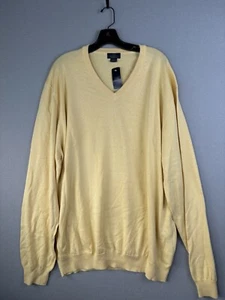 Brooks Brothers Men’s Sweater XXL Yellow Golf Preppy Supima Cotton 346 3089 - Picture 1 of 8