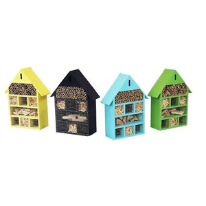 Large Wooden Insect Bee House Natural Wood Bug Hotel Shelter 30cm - Picture 1 of 3