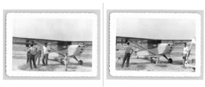 Vintage Piper Cub? Flugzeug Konvolut 2 Luftfahrt Fotos um 1960 3,25" x 4,5" - Bild 1 von 5