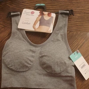 NEW Secret Treasures Women's SMALL Comfort Bra GRAY Wirefree Seamless - Picture 1 of 3