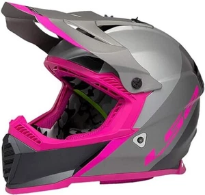 LS2 Gate Launch Full Face Helmet Silver/Gray/Pink 2XL XXL - Picture 1 of 3