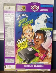 Vtg 1995 Berry Berry Mix Scary Stories Cassette Flat Cereal Box General Mills - Picture 1 of 2