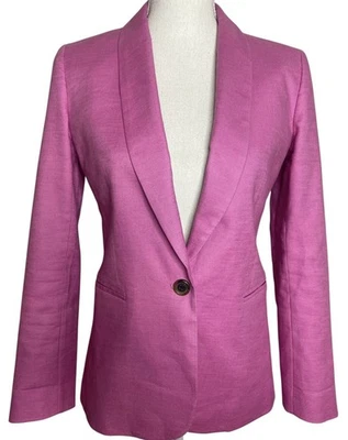 J. Blazer Crew 2 Rosa Parke Mezcla de Lino Almohadillas para el Hombro Preppy Sorority Barbie Foto 1 de 4