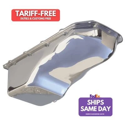 Trans-Dapt 9337, One Chrome Steel Chrome Oil Pan Pontiac Performance Racing Part - Image 1 of 4
