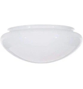 Aspen Mushroom Glass Shade - Sprayed White Inside - Picture 1 of 3
