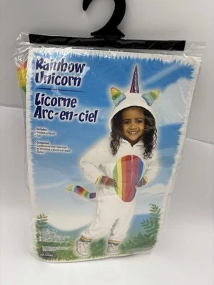 New In Bag Fun World Rainbow Unicorn Jumpsuit With Tail Small 24M-2T - Image 1 of 4