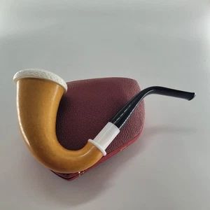 9mm filtered Genuine Natural GOURD Calabash Block Meerschaum Pipe handmade CPW2 - Picture 1 of 20