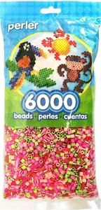 PRL11089 - * Perler Beads - 6000 pc pack - Pink / Green - Picture 1 of 1