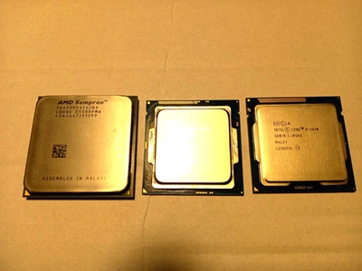 3 x CPUs Untested/bent pins - AMD Sempron & Intel Core i5 - image 1 of 4