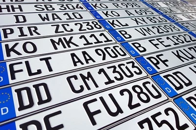 Placa de matrícula alemana original Mazda Acura Audi BMW Mercedes Benz Porsche VW Fiat Foto 1 de 2