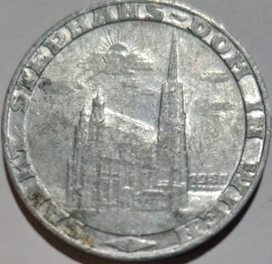 1950 Austrian 1 Stephans Groschen Saint Stephen's Cathedral in Vienna Token - Picture 1 of 2