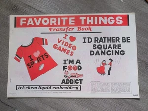 Favorite Things T-Shirt Design Bügelbild Transferbuch 1981. Tri-Chem Liquid - Bild 1 von 12