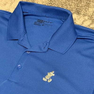 Camisa Polo Nike Golf Azul Dri Fit Plateada Mickey Mouse Para Hombres Ajuste Estándar M Foto 1 de 4