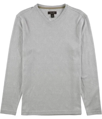 Tasso Elba Mens Jacquard Basic T-Shirt, whitecbo, 2XL - Image 1 of 2