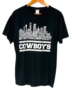 Camiseta negra gráfica Fruit Of The Loom Dallas Cowboys Players DownTown talla L - Imagen 1 de 8