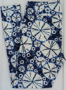 TC LuLaRoe Tall & Curvy Leggings Navy Blue Tie Dye NWT X06 New - Picture 1 of 6