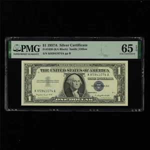 1957A Silver Certificate 1 Dollar Fr#1620 PMG 65 EPQ Gem UNC - Picture 1 of 4
