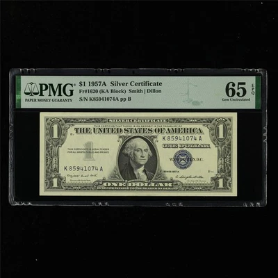 1957A Silver Certificate 1 Dollar Fr#1620 PMG 65 EPQ Gem UNC - Image 1 of 4