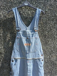 Big Mac Vintage Hickory Stripe Dungarees Made In USA - 30 x 30 - Picture 1 of 10