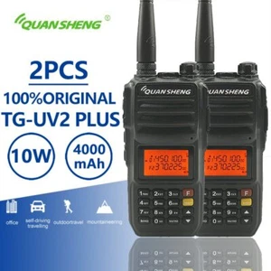 2pc QuanSheng TG-UV2 Plus Walkie Talkie 10km 10W 4000mAh Ham Radio - Picture 1 of 1