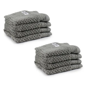 8pc Onkaparinga 30x30cm Cotton Avalon Bathroom Face Washers 550GSM Warm Silver - Picture 1 of 3