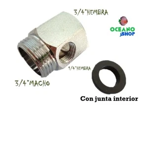 Prolongador 3/4" con toma 1/4" griferia osmosis inversa grifo agua ro2069 - Imagen 1 de 1