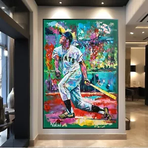 Venta Pintura hecha a mano original de Willie Mays 48" H X 36 W costaba $50K ahora $24.995 - Imagen 1 de 14