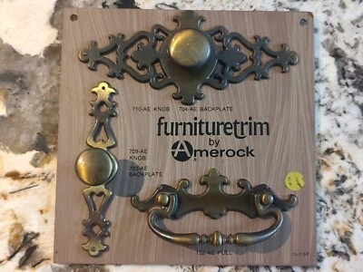 VTG Furnituretrim by Amerock Drawer Knobs Display Board Salesman Sample Decor - Image 1 of 4