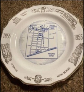 Quakertown Pennsylvania China Gewerbeteller 1955 postfrisch Sammlerteller - Bild 1 von 4