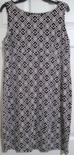 VETEMENTS Abito JM Collection Nero Bianco Geometrico Stampa Diamante Linea A Tg M Medium #222