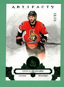 2017-18 UPPER DECK ARTIFACTS DERICK BRASSARD GREEN PARALLEL 93/99 SENATORS