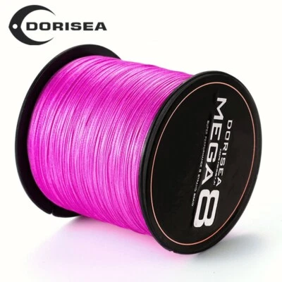 Línea de pesca trenzada extrema Dorisea 4/8 hilos 100M-2000M rosa PE 6 lb-300 lb Foto 1 de 4