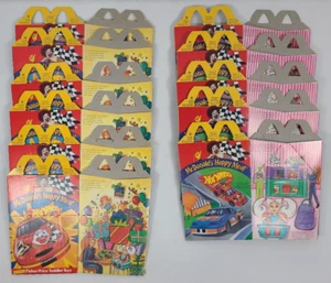 Lotto Vintage 1998 (11) Scatole Happy Meal Barbie/Hot Wheels Inutilizzate - Foto 1 di 13