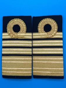 Pair: Royal Navy Admiral Adm Rank Slides - Gold Wire 4* - Imagen 1 de 1