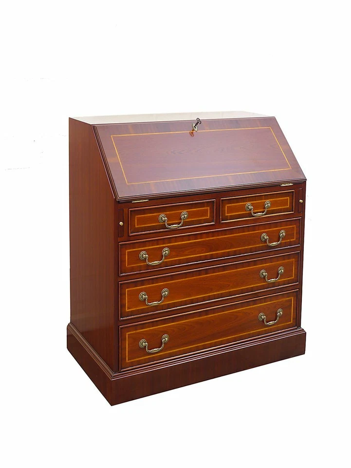 Sekretär Schreibsekretär Schreibkommode im englischen Stil in Mahagoni (9947) - Bild 1 von 4