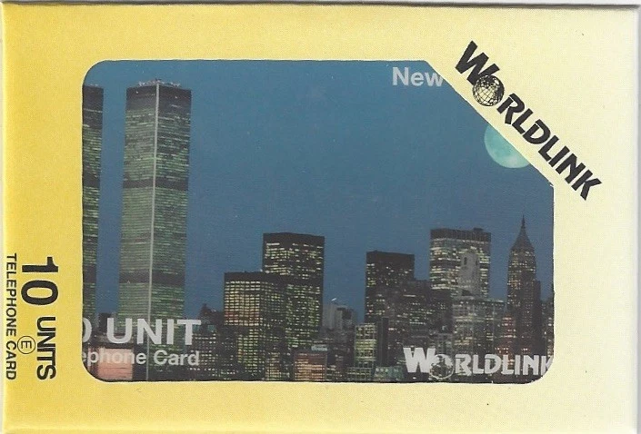Scheda telefonica/phonecard TK 24b Worldlink 10u New York Twin Towers by night
