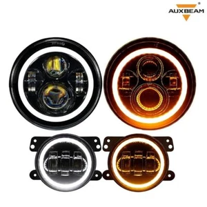 Auxbeam 7" LED Headlight Hi/Lo & 4" Fog Lamp For Freightliner Century Class - Bild 1 von 12