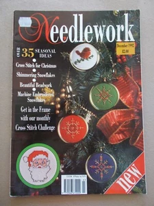 Needlework~Dec 92~Beadwork~Cross Stitch~Lace Edging~Xmas~35 Projects - Picture 1 of 15