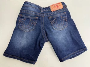 True Religion Boys Denim Jean Shorts Size 6 Blue - Picture 1 of 10