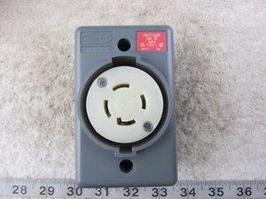 Hubbell HBL 2730SR 30A 480V 3Ø Safety-Shroud Twist-Lock Receptacle L16-30R, New - Picture 1 of 2