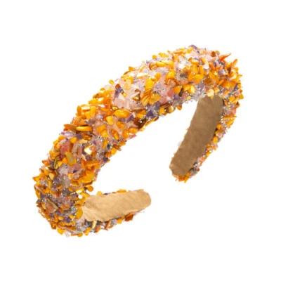 Luxury Full Beads Sponge Shiny Baroque Headband Hair Band Women Hair Accessories - Image 1 of 4